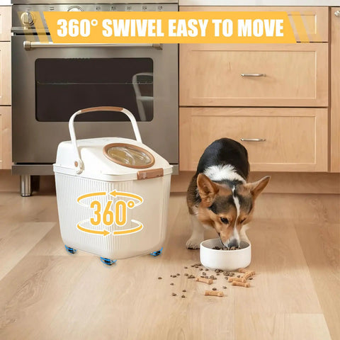Mini Caster Wheels Set Of 12 Features Low Profile Nylon Rollers With Super Smooth Swivel Action designed for easy pet food container movement.