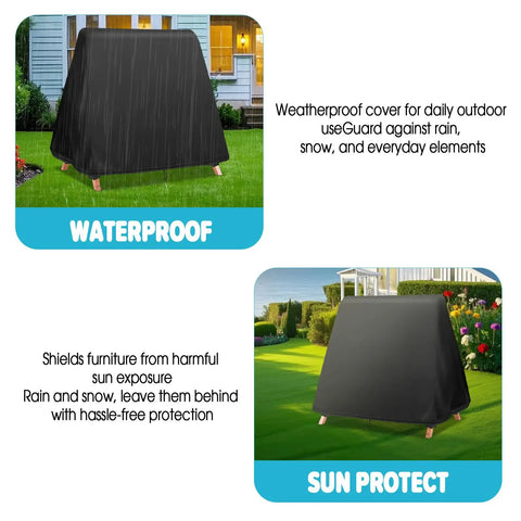 Waterproof A Frame Swing Cover For 72 Inch Porch Swings Glider Hammocks covering outdoor furniture, protecting from rain and sun