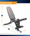 Six Position Adjustable Utility Bench With Leg Developer And High Density Foam Padding For Home Gym Or Studio Workouts dimensions