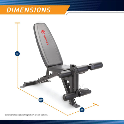 Six Position Adjustable Utility Bench With Leg Developer And High Density Foam Padding For Home Gym Or Studio Workouts dimensions