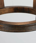 Close-up of oak wood frame on Dope Farmhouse Oak Wood Island Pendant Light With Bronze Finish 1 Light Kitchen Island Pendant