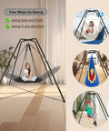 Heavy Duty Swing Stand For Kids With 330 Lbs Capacity And All Weather Rust Resistant Steel Frame Backyard Ready Extra Wide