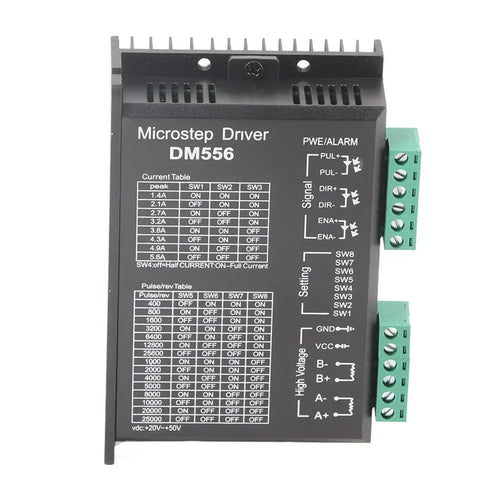 Stepper Motor Driver Controller For CNC Router And Milling Machines 48V DC Peak Power 5.6A showing front panel connections.