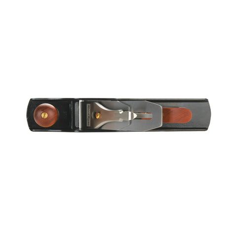 Five Bench Hand Plane Jack Model V3 Built Tough With Heavy Cast Iron And Machined Frog Features Premium Bubinga Handle top view of tool