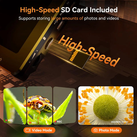 Digital Coin Microscope With Built In Light, 10 Inch IPS Display For Close Up Mint Marks, Dates, Die Cracks, Doubling And Edge Details, Perfect For Home Coin Collecting, Club Sessions, Penny Roll Hunters, And Coin Nerds. High-speed SD card and video/photo modes shown