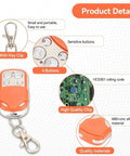 Diagram of Portable Gate Opener Remote For Driveway And Chicken Coop Doors, HCS301 Rolling Code 433.92MHz, highlighting features