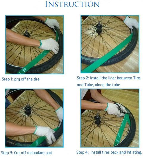 Step-by-step guide installing Mountain Bike Tire Liner Inner Tube Flat Protector Pair For 24in 26in 29in Wheels 1mm Thick Polyurethane Barrier