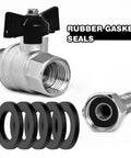 Rubber Washers For Hose And Shower Head Half Inch Seal Kit 24 Pack 19Mm OD 11Mm ID 2Mm Thick Leak Proof Seals