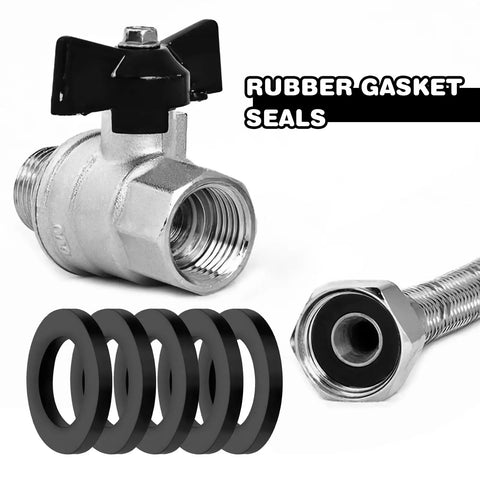 Rubber Washers For Hose And Shower Head Half Inch Seal Kit 24 Pack 19Mm OD 11Mm ID 2Mm Thick Leak Proof Seals