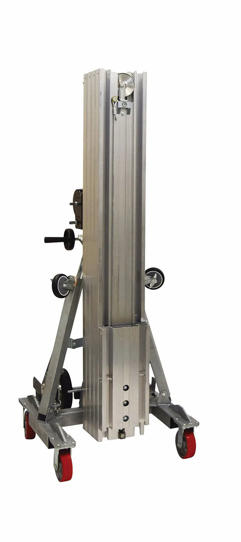 Badass Counter Weight Building Hoist With 1100 Lb Capacity And 15 Foot Reach Portable Material Lift Packs Down Small Dual Speed Winch Pulls Heavy Load No Sweat