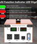 Rock Solid Heavy Duty Digital Voltage Regulator With Instant Readout Screen showing LED displays for input and output voltages.