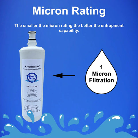 Heavy Duty Commercial Coffee And Ice Maker Replacement Water Filter 12 Pack with 1 micron filtration capability