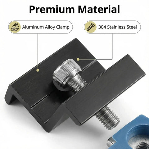 12 Pack Black Aluminum Solar Panel End Clamps For Standard Unistrut 30mm And 35mm Mounting Brackets With Hardware