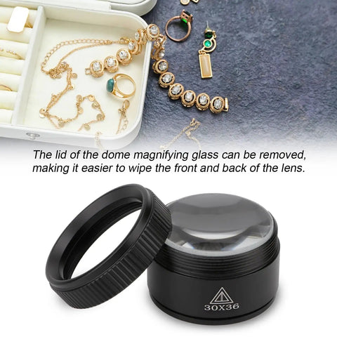 Two Pack Jewelers Loupe Pocket Magnifier Folding Magnifier Small Loupe Mini Magnifier For Jeweler Stamps Maps Antiques Magazines 30X And 10X Optical Glass Lenses with jewelry.