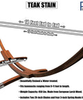 14 Ft Wooden Arc Hammock Stand With 450 Lb Capacity In Teak Stain Finish Built From European Larch Wood includes chains and hooks