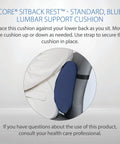 Premium Ergonomic Lumbar Support Cushion For Office Chair And Car Seats Provides Superior Lower Back Pain Relief shaped against lower back.