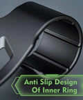 Close-up of the anti slip inner ring of Built Damn Tough Motorcycle Cruise Control grip for secure throttle use.