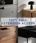 Smoove 21 Inch Undermount Drawer Slides Soft Close Heavy Duty Silent Glide For Kitchen Cabinet Reno showing full extension access.