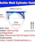 Heavy Duty Gas Bottle Wall Bracket Set 1 Bottle Holder with Dimensions and Steel Material