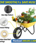 16 Inch Flat Free Solid Tire And Wheel For Garden Carts Wheelbarrows And Lawn Mowers Tire Size 4.80 4.00 8 features