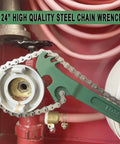 Heavy Duty Chain Oil Filter Wrench With Adjustable Long Handle For Cars And Pipes, Reaches Tight Spots, 24 inch view