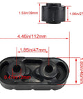 Heavy Duty Exhaust Muffler Hangers Set For Silverado Sierra 1999-2018 And Yukon Tahoe 2000-2018 with measurements shown