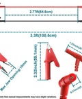 Diagram of 3.3 Foot Multimeter Test Leads Kit With 4mm Banana Plug To Alligator Clips Gold Plated Probes For Electrical Testing 1000V 20A.