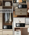 Digital Keypad Safe Lock Box 0.6 Cu Ft Steel Deposit Safe installed in home settings for secure storage