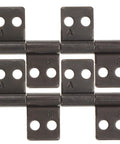 Heavy Duty Stainless Steel Door Hinges 2 Pack with 360 Degree Damping Pivot, in black finish, arranged in a pattern