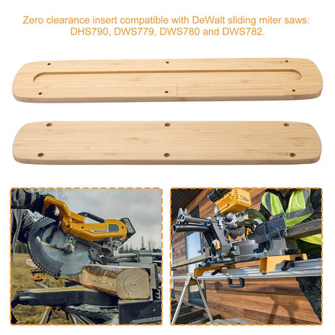 Zero Clearance Insert Plate for 12-Inch Sliding Miter Saws Fits DWS779 DWS780 DHS790 DWS782 DHS780 Tear-Out Reduction