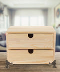 Wooden box with 8 Pcs Antique Decorative Box Feet For Jewelry Boxes And Small Furniture, zinc alloy legs on table