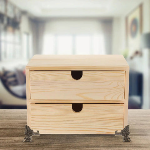 Wooden box with 8 Pcs Antique Decorative Box Feet For Jewelry Boxes And Small Furniture, zinc alloy legs on table
