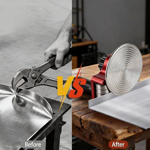 Comparison of manual gripping tool and Sheet Metal Roller Break Bender for Roofing and Fabrication Manual High Carbon Steel Bending Tool