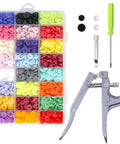 384 Piece T5 Snap Button Set With 24 Colors For Clothes And Cloth Diapers, Plastic Snaps Hand Tool Kit With Organizer Storage