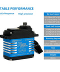 35Kg Waterproof RC Servo Motor At 7.4V Digital Servo With 180/270 Degree Travel Beefy Steel Helical Gear 25T Arm For 1/8 And 1/10 Scale RC Cars IP67 High Torque For Wet Weather Rides showcasing specs and design.