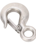 Adfaga 1T S304 stainless steel lifting hook with latch, 110mm length, 19mm ring diameter