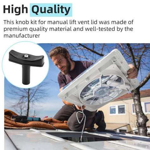 Manual Lift Roof Vent Knob Kit for 4000R 5000 RBT and 8000 Series Fantastic Roof Vents installation demonstration