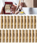 Brass Cylinder Folding Hinges 270 Degree With Soft Close Damping System 25 Pieces shown with box and cabinet use