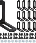 Heavy Duty Aluminum Extrusion Corner Brackets Kit With Ultra Strong L Shape Brackets And 48 M5 T Slot Nuts 48 Screws And 1 Wrench