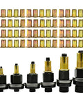 Heavy Duty Head Rivet Nut Tool Kit With 6 Pliers And 60 Carbon Steel Press-In Nuts For Fasteners Size M3 To M10 Makes Any DIY Job Super Easy And Smooth.