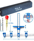 Cabinet Hardware Jig Kit With Auto Center Punch And Hole Punch Fast Setup For Handles Knobs Pulls On Drawers And Doors