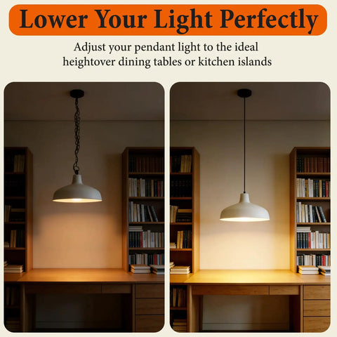 Dial In Your Perfect Drop Height Fast With These M10 Threaded Extension Rods Including Two Six And Twelve Inch Downrods Paired With A Sloped Ceiling Adapter So Pendants Or Chandeliers Look Legit And Level Over Island Setups.