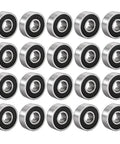Double Sealed Deep Groove Ball Bearing 606-2RS 6x17x6 mm High Carbon Steel Z1 Bearings ABEC 1 P0 pack of 20 for precision machinery