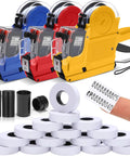 Three Set Price Gun Labeler Kit With Fifteen Thousand Blank White Labels And Three Ink Rolls Date Gun For Pricing Tags Stickers