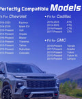 Image showing compatible vehicle models for Front Grille Active Aero Shutter Motor Oem Replacement 84375398 Chevy Equinox Blazer Traverse.