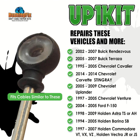 Automatic Transmission Shift Cable Bushing Repair Kit For GM Vehicles Including Buick Rendezvous Terraza Cavalier And Corvette Models