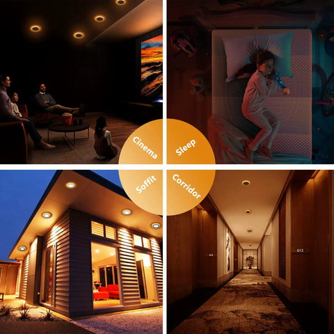Top Shelf 6 Inch Led Recessed Lighting With Night Light Dimmable Ceiling Downlights 12 Pack 2000K Warm Amber Glow Sync Switch Control Zero Flicker Smooth Dimming Total Game Changer Upgrade