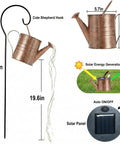 Dimensions of Solar Powered Watering Can Fountain With Cascading Warm White Fairy Lights For Outdoor Gardens And Yards shown