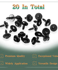 Heavy Duty Hex Head Sems Screws For Bmw Fender Liner And Engine Undercover Replacement Fasteners With Dead Nuts Tight Fitment For 3 Series 5 Series X3 X5 Auto Body Panels, 20 screws displayed.