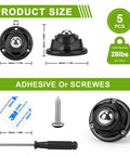 Peel And Stick Caster Wheels For Sliding Heavy Couches And Cabinets Smooth Self Adhesive Rollers For Kitchen Appliances five pack showing product size and components.